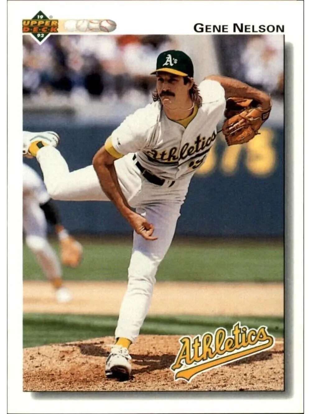 Gene Nelson 1992 Upper Deck MLB #508 Baseball Card Oakland Athletics